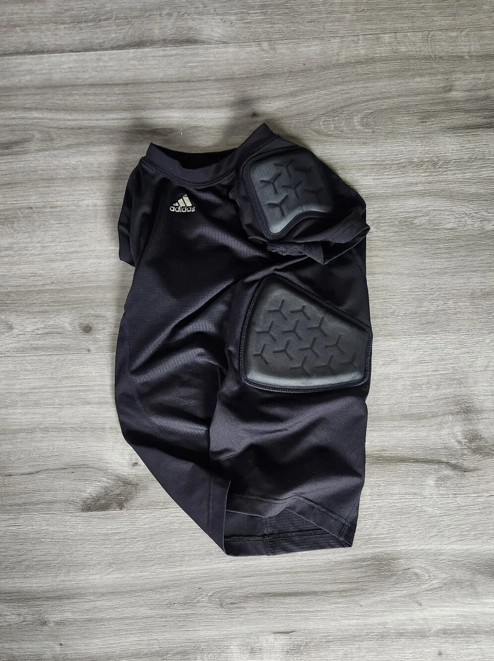Adidas Youth Force Integrated Padded Football Shirt NWOT Black Medium